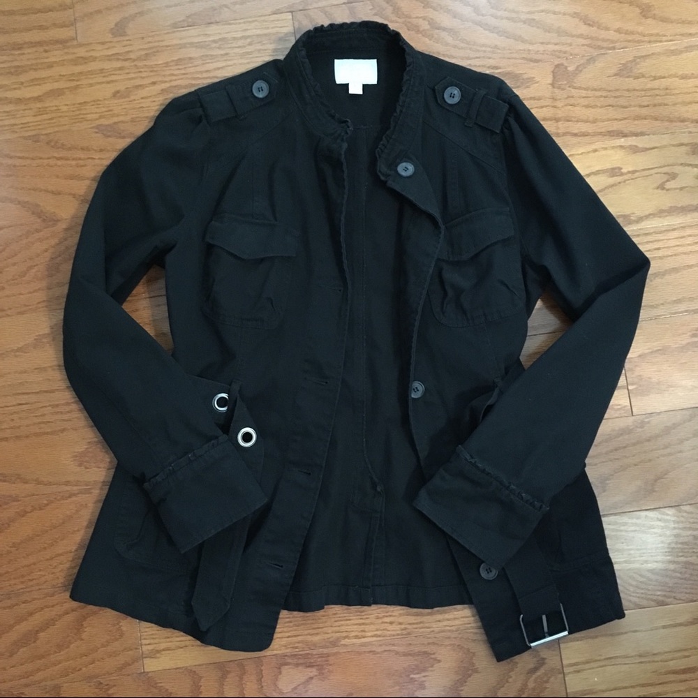 Converse button up jacket with belt.